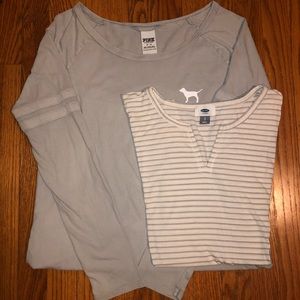 Victoria Secret Pink Grey Long Sleeve